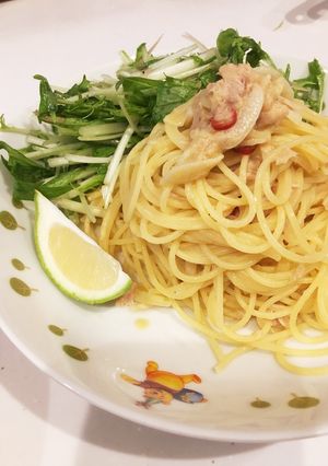 水菜とツナとレモンのアジアンパスタ-レシピのメイン写真