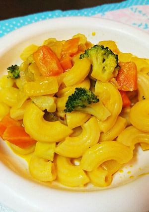 離乳食後期カボチャとブロッコリーのパスタ-レシピのメイン写真