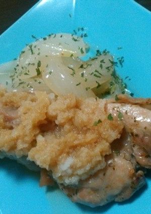 鶏肉ソテー　れんこんこぶおろしソースがけ-レシピのメイン写真