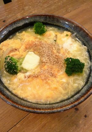 簡単♪ふわとろ卵のバター塩ラーメン-レシピのメイン写真