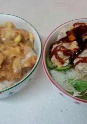 無油カツ丼2種(血管ダイエット1175)-レシピのメイン写真