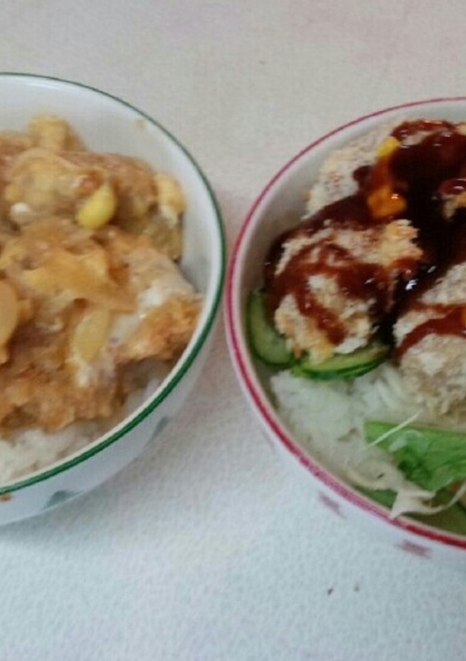 無油カツ丼2種（血管ダイエット1175）-レシピのメイン写真