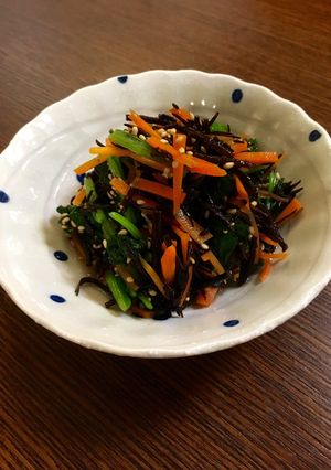 ひじきとにんじんとほうれん草のお浸し-レシピのメイン写真