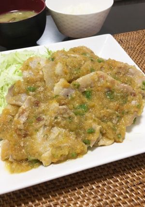 豚ロース肉の苦手野菜こぶおろし焼き-レシピのメイン写真