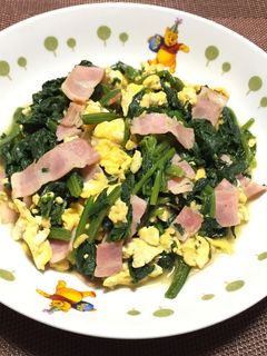 ほうれん草とベーコン炒め!(^^)!-レシピのメイン写真