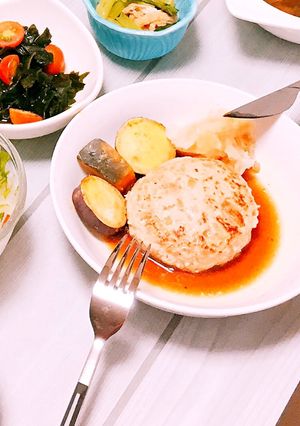 わんこもいっしょに超簡単豆腐ハンバーグ-レシピのメイン写真