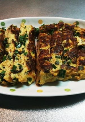 ニラ卵焼き-レシピのメイン写真