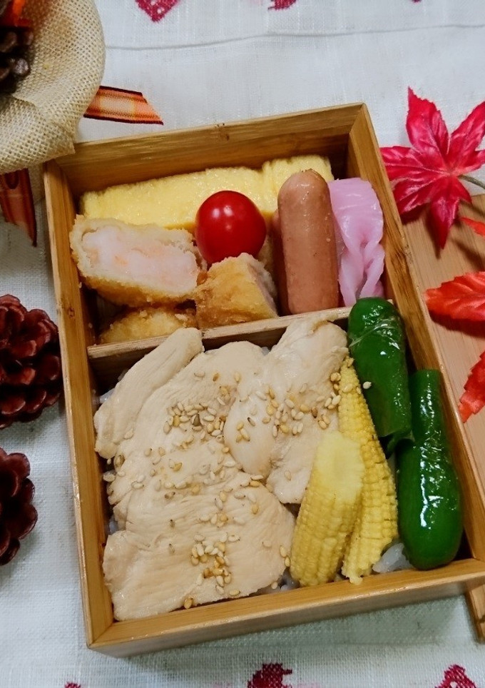 鶏むね肉のオイスターソース蒸し焼き弁当-レシピのメイン写真