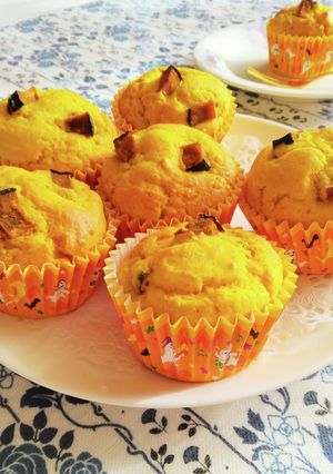 ハロウィン♪ふんわり南瓜のマフィン-レシピのメイン写真