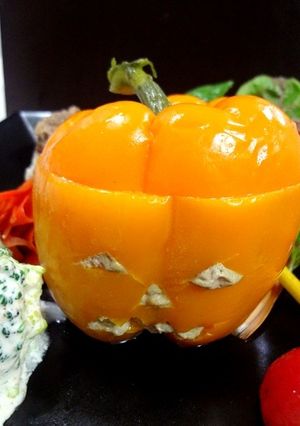 パプリカの肉詰めランタン♪-レシピのメイン写真