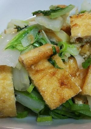 鍋の残り野菜で簡単！白菜と油揚げの炒め-レシピのメイン写真