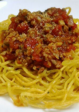 焼きそば麺で♪揚げ焼きボロネーゼパスタ-レシピのメイン写真