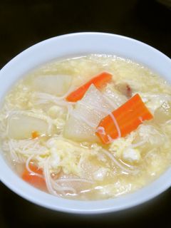 寒い冬に温まる☆冬瓜の卵スープにゅうめん-レシピのメイン写真