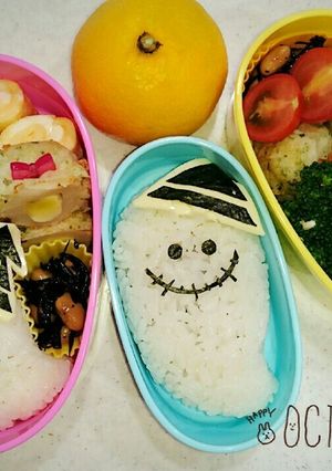ハロウィン☆簡単おばけ弁当-レシピのメイン写真