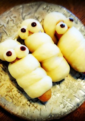 ハロウィンに★ミイラのウインナーパン-レシピのメイン写真