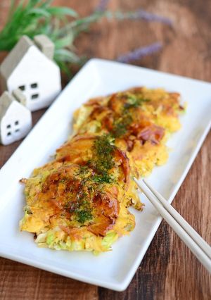 塩もみキャベツで時短お好み焼き-レシピのメイン写真