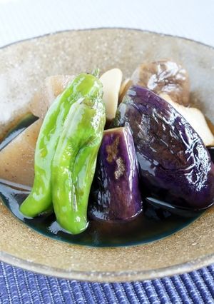 秋なすとこんにゃくの煮びたし-レシピのメイン写真