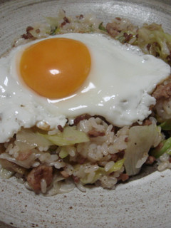 ●ひき肉とレタスのチャ-ハン●-レシピのメイン写真