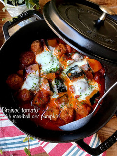 ミートボールとかぼちゃのトマト煮-レシピのメイン写真
