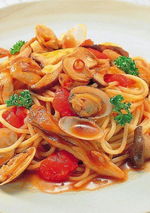 たっぷりきのことあさりのスパゲティ-レシピのメイン写真