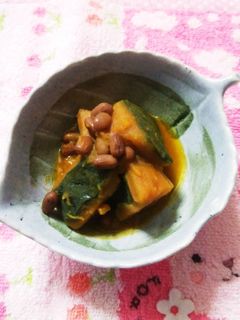 ほんわか♪かぼちゃと小豆の煮物-レシピのメイン写真