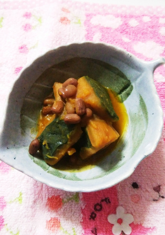ほんわか♪かぼちゃと小豆の煮物-レシピのメイン写真