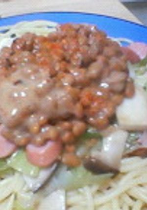 たっぷりネギの納豆パスタ-レシピのメイン写真