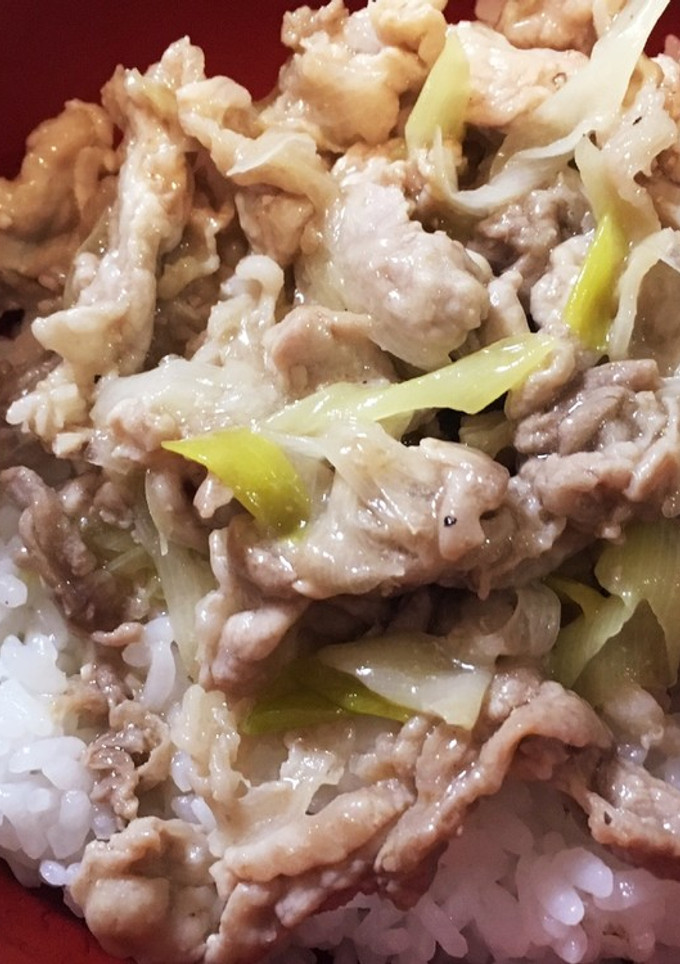 簡単＊塩豚丼＊豚こま肉で節約！-レシピのメイン写真