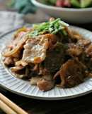 シャキシャキれんこんと豚ばら肉生姜焼き