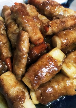 大根と人参の豚バラ巻き照り煮-レシピのメイン写真