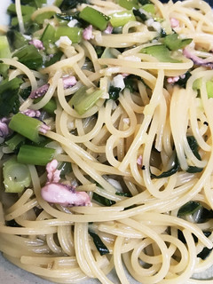 【フライパン1つで】塩辛と小松菜のパスタ-レシピのメイン写真