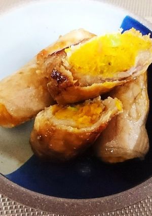 ほくほくカボチャの豚肉ロール-レシピのメイン写真