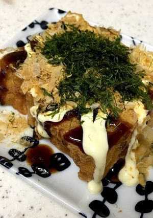 ヘルシーでも大満足！お好み焼き風厚揚げ-レシピのメイン写真
