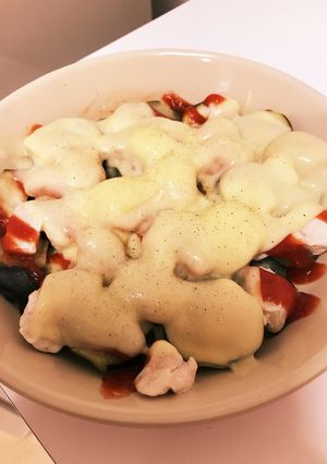 レンジで簡単♡ササミと茄子のチーズ焼き♪-レシピのメイン写真