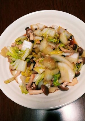簡単時短！えのきと白菜のバタポン炒め-レシピのメイン写真