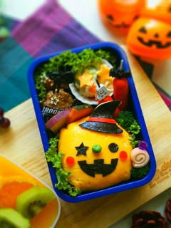 ジャックオーランタンのハロウィン弁当♡-レシピのメイン写真
