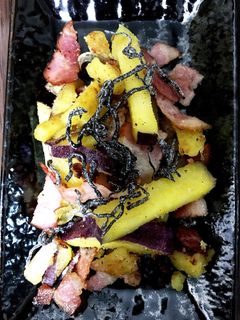 さつまいもとベーコン炒め、塩昆布添え-レシピのメイン写真