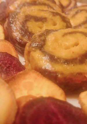 渦巻きスイートポテトとさつまいもチップス-レシピのメイン写真