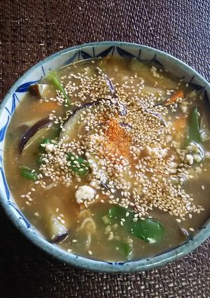 肉茄子とろみ味噌ラーメン-レシピのメイン写真