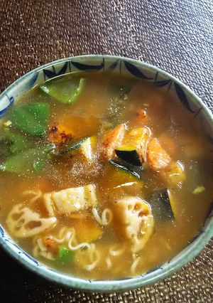 揚げ野菜のとろみあんかけ醤油ラーメン-レシピのメイン写真
