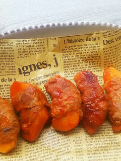 りんごいっぱいある時!りんごの豚肉巻き!-レシピのメイン写真