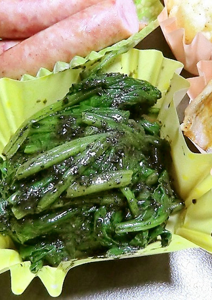 ゴマクリームとほうれん草でササっとお弁当-レシピのメイン写真