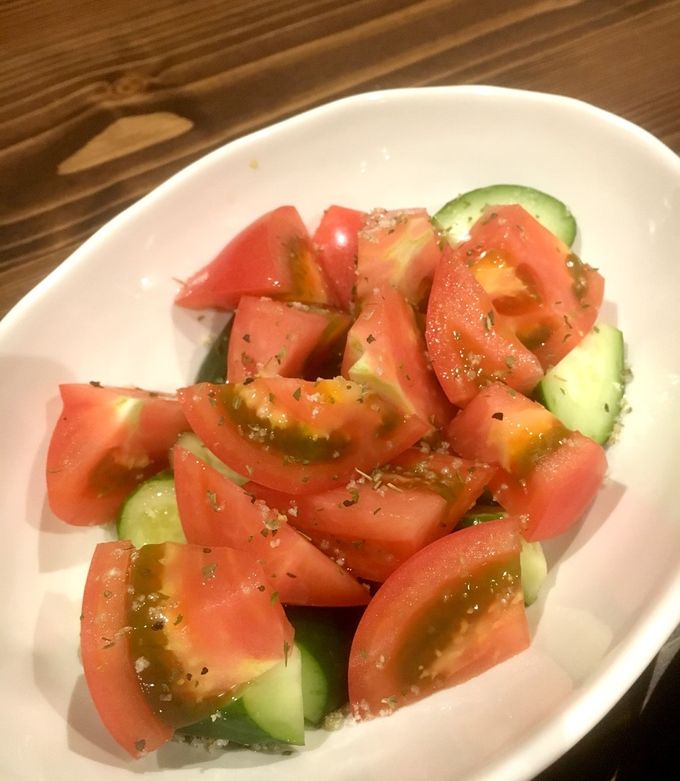 15秒で完成！トマトときゅうりのサラダ by NKBキッチン 【クックパッド