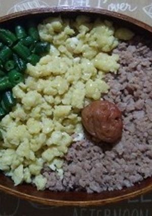 三色そぼろ弁当-レシピのメイン写真