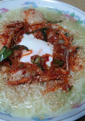 キムチ温玉塩ラーメン-レシピのメイン写真