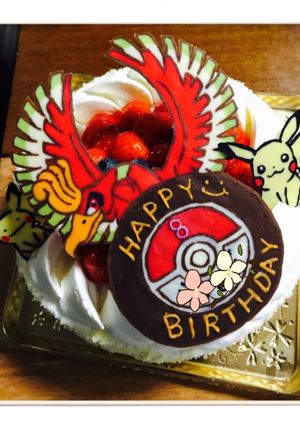 ポケモン ホウオウ お誕生日ケーキ-レシピのメイン写真