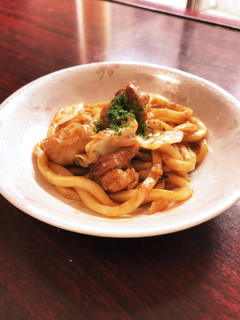 ❁唐揚げ入り焼きうどん❁-レシピのメイン写真