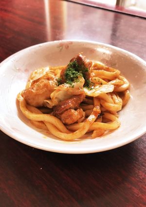 ❁唐揚げ入り焼きうどん❁-レシピのメイン写真
