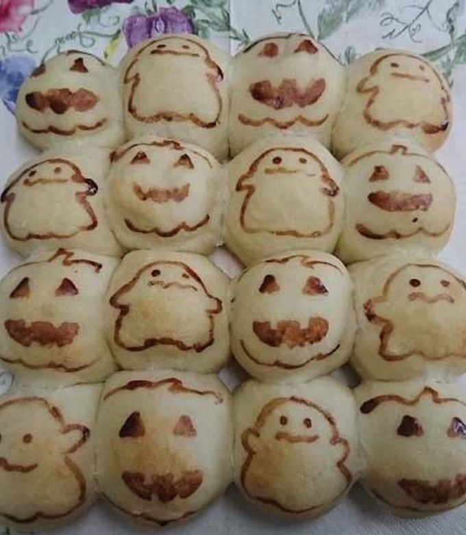 ハロウィンおばけ＆かぼちゃのちぎりパン by クックIK6DBG