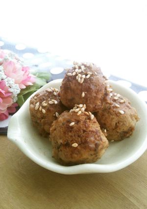 高野豆腐の煮物リメイク肉団子!-レシピのメイン写真